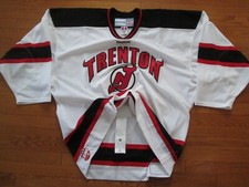 Maillot Trenton Devils authentique sur glace taille 56 Reebok ECHL rare Trenton Titans