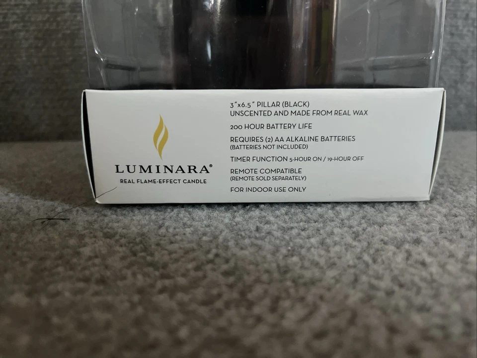 Luminara Vela Pilar Araña Negra 3” x 6.5” Halloween Sin Llama Rara Nueva Foto 3 de 3