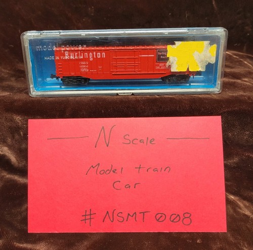 MODEL POWER N Scale RED BURLINGTON BOX CAR #NSMT008 - Picture 5 of 5