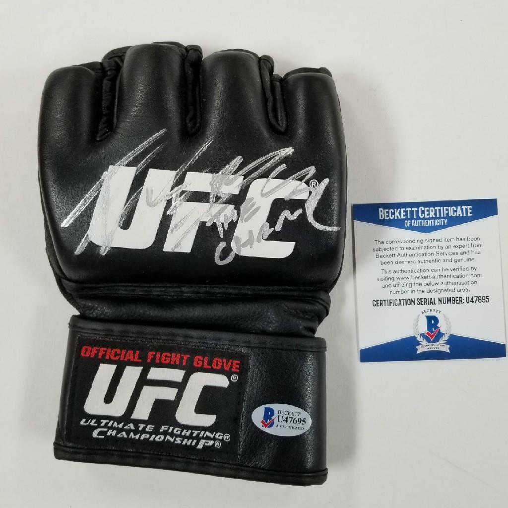 Luke Rockhold Autographed Signed Fabricio Werdum "The Champ" UFC Glove MMA ~ Beckett BAS COA 
