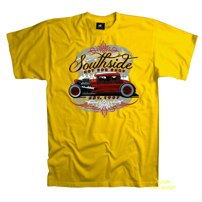 Auto T-Shirt Hot Rod Garage classic Speedshop custom Pinstriping *1283 gelb