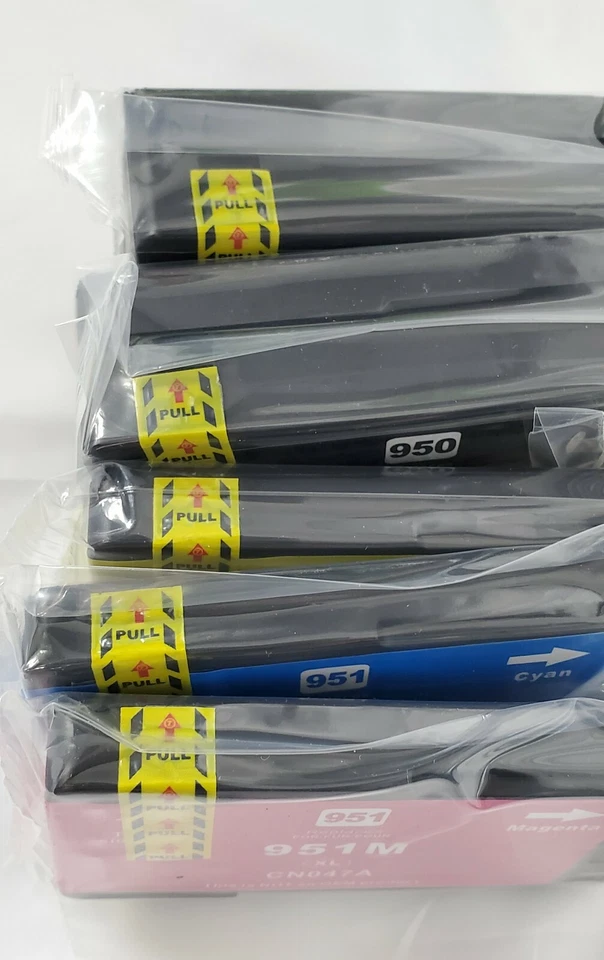 950 951XL Printer Ink Cartridge 2 Black Cyan Magenta Yellow Unopened - Image 3 of 4