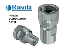 COPPIA INNESTI OLEODINAMICI A VITE ALTA PRESSIONE TRATTORE (FILETTO GAS FEMMINA)