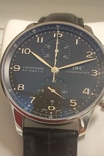 IWC PORTUGUESE CHRONOGRAPH STAINLESS STEEL WATCH IW371438 BOX & PAPERS IT180