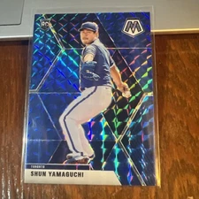 Shun Yamaguchi 2020 Panini Chronicles Mosaic Blue Rookie RC #62 /99
