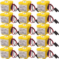 15X BR-2/3AGCT4A 6V PLC Battery For FANUC A98L-0031-0025 CNC Mahine w Black Plug