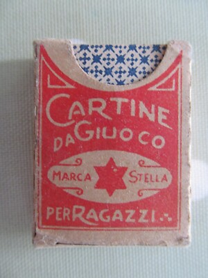 VINTAGE MINIATURE FORTUNE TELLING CARDS CARTINE DAGIUO MARCA STELLA PER RAGAZZI