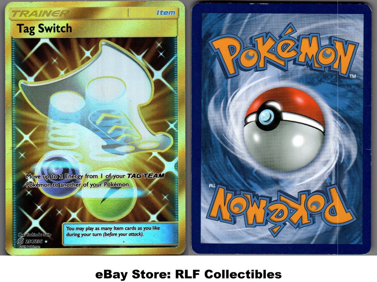 2019 Pokemon, S&M Unified Minds, #254/236 Tag Switch, Gold Secret Rare