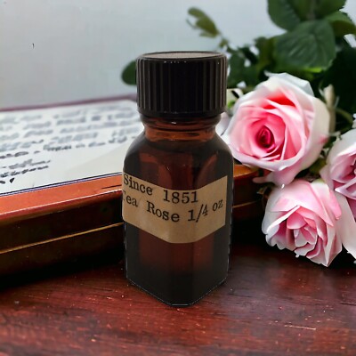 Kiehl's Unique & Rare VTG Tea Rose Essence Perfume Oil 1/4Oz Original 70 s Scent