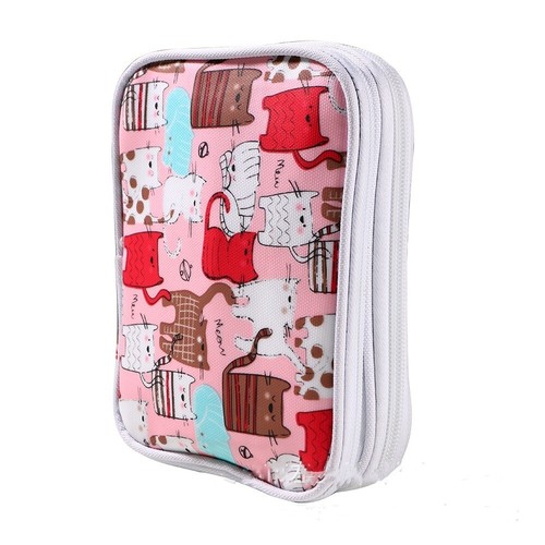 Oxford Crochet Hook Case Empty Zipper Bag Storage Organizers with 