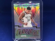 GIANNIS ANTETOKOUNMPO 2020-21 PANINI PRIZM FEARLESS SILVER PRIZMS # 15