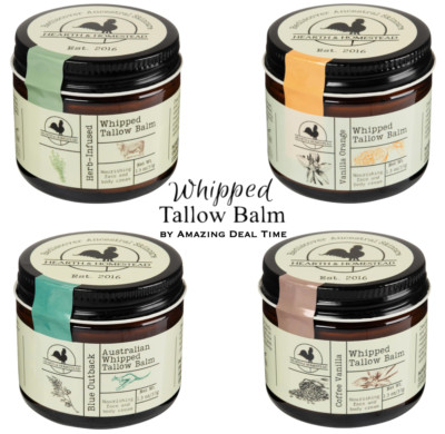 Handmade Whipped Tallow Balm Organic Body Butter with Infused Olive Oil - 1.3 Oz