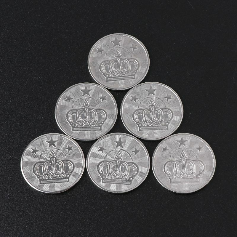 100pcs Arcade Gaming Coin Tokens 25*1.85mm Stainless Steel