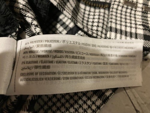 Abercrombie & Fitch NWT Woman's Size Medium Black/White Plaid Slim Ankle Pants - 第 8/13 張圖片