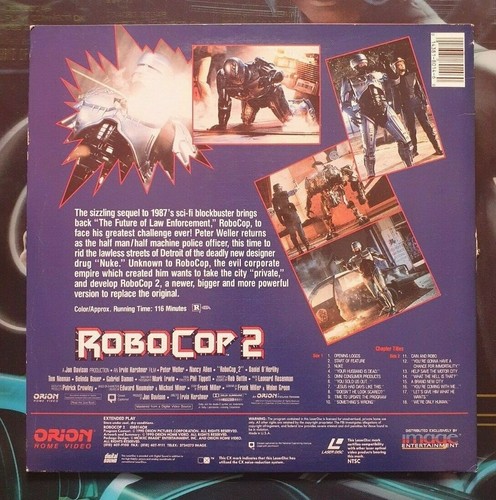 ROBOCOP 2 LASERDISC NTSC EN VERSION ORIGINALE. - Photo 3/3