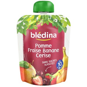 Lot De 10 Bledina Compote Pommes Fraise Banane Cerise Des 8 Mois Gourde De Ebay