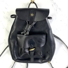 Old Trend Backpack Isla Handcrafted Leather Vintage Retro Flap Buckel 2yk Black