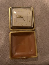 Vintage Westclox Travel Clock No 44512: Shatterproof Crystal, Mae in Japan