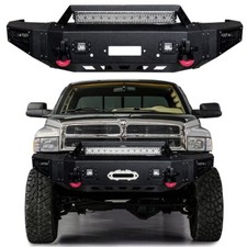 Vijay Fit 1994-2002 Dodge Ram 150025003500 Front Bumper With Lights And D-ring Vijay Fit 1994-2002 Dodge Ram 150025003500 Front Bumper With Lights And D-ring