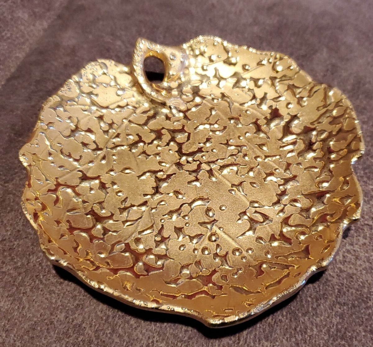 2024人気特価 Vintage Hand Dish Trinket Candy 22K Gold Bright Weeping 金製
