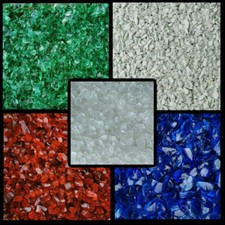 Glasschotter Glassteine 10-30 mm Glas Steine Gabionen Hellblau-Klar-Türkis-Rot