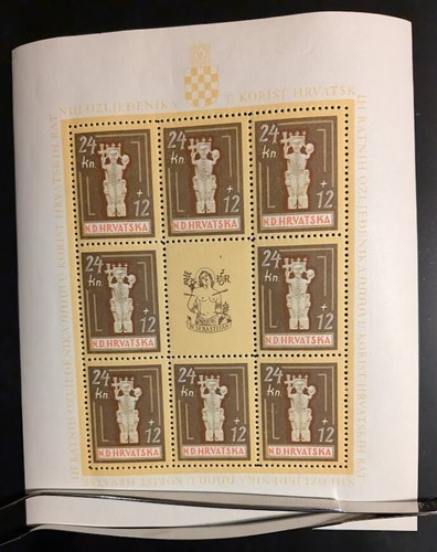 CROATIA 1944, MNH MINI SHEETS MICHEL CAT.# 154-157 COMPLETE SET. LOOK ! - Picture 2 of 6