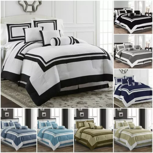 Chezmoi Collection 7-Piece Hotel style Comforter Set Full, Queen, King, Cal King