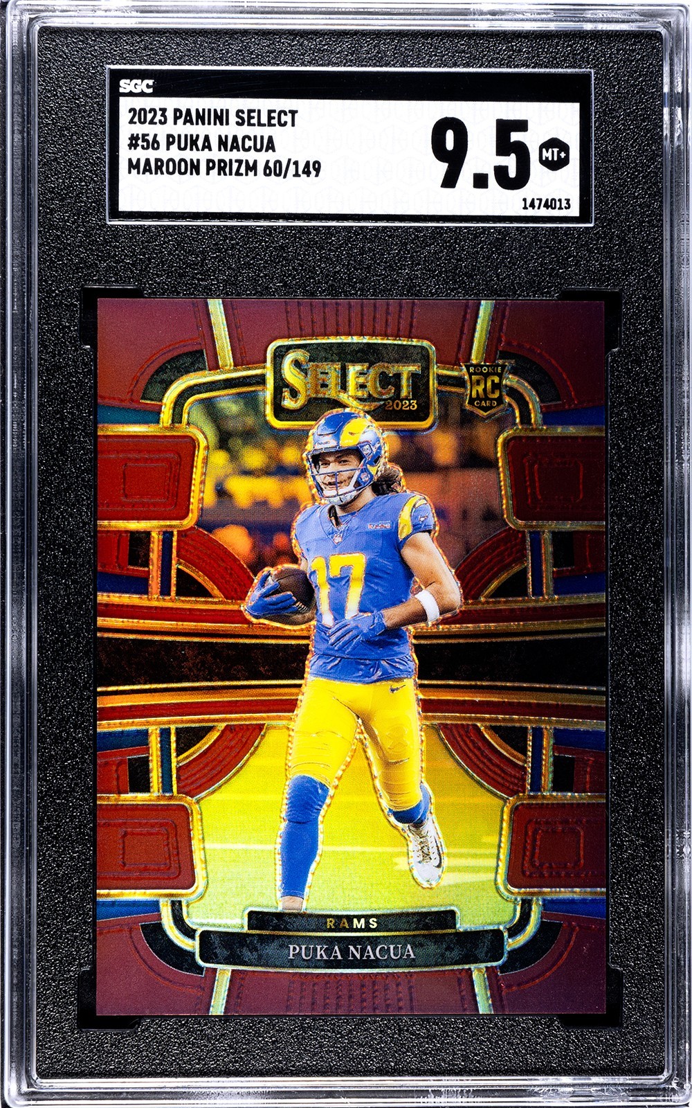 2023 Panini Select - Concourse Puka Nacua #56 Maroon Prizm /149 (RC)