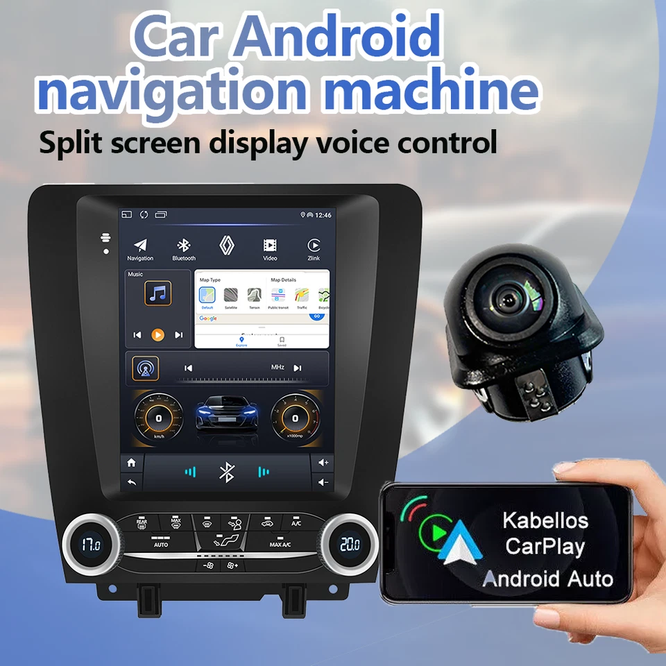 9,7" para Ford Mustang 2010-2014 Android13 radio de coche estéreo GPS navegación Apple Carplay Foto 2 de 4