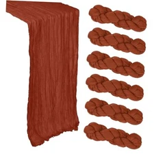 6 Pack Fall Table Runner Cheesecloth 10Ft Gauze Cheese 6 Pcs - 10Ft Terracotta