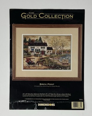 Dimensions Gold Collection Birch Point 3834 Cross Stitch Kit Complete Read