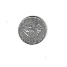 1969 The Fox and the Grapes Club Lucky 18 Organized 1960 Aluminum Coin Token