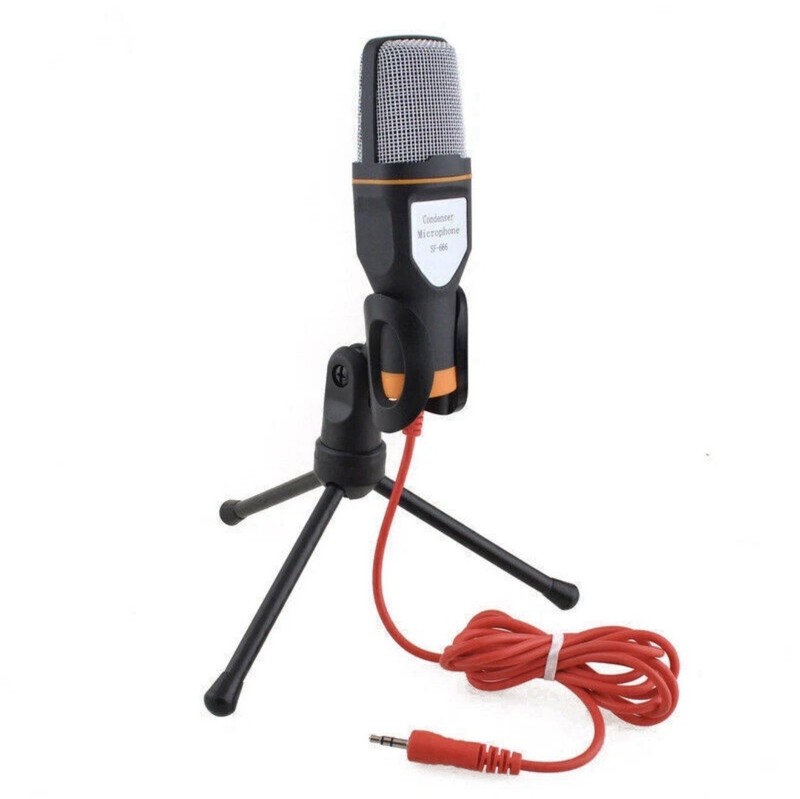 Wired Desktop Tonor Condenser Microphone Recording Mic with Tripod For PC Laptop