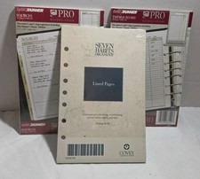Day Runner Pro Business-System, Covey Seven Habits Lined Pages Lot Of 3