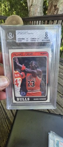 1988-89 Fleer Basketball Michael Jordan #17 Bulls BGS 8 💥💥subs Nice Invest