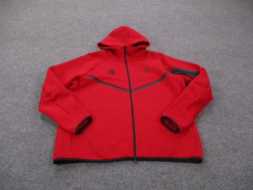 Toronto Raptors Hoodie Sweatshirt Mens XL Red Nike Tech Fleece Basketball NBA