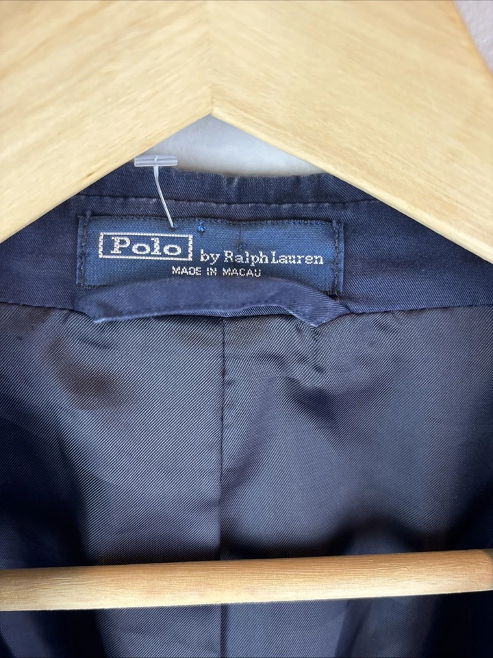 Blazer Abrigo Deportivo Polo Ralph Lauren Talla Mediana Azul Sin Estructura Azul Marino  Foto 2 de 4