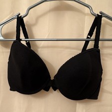 Fruit of the Loom a fresh collection T-Shirt Bra 36B Black Wireless Adjustable  