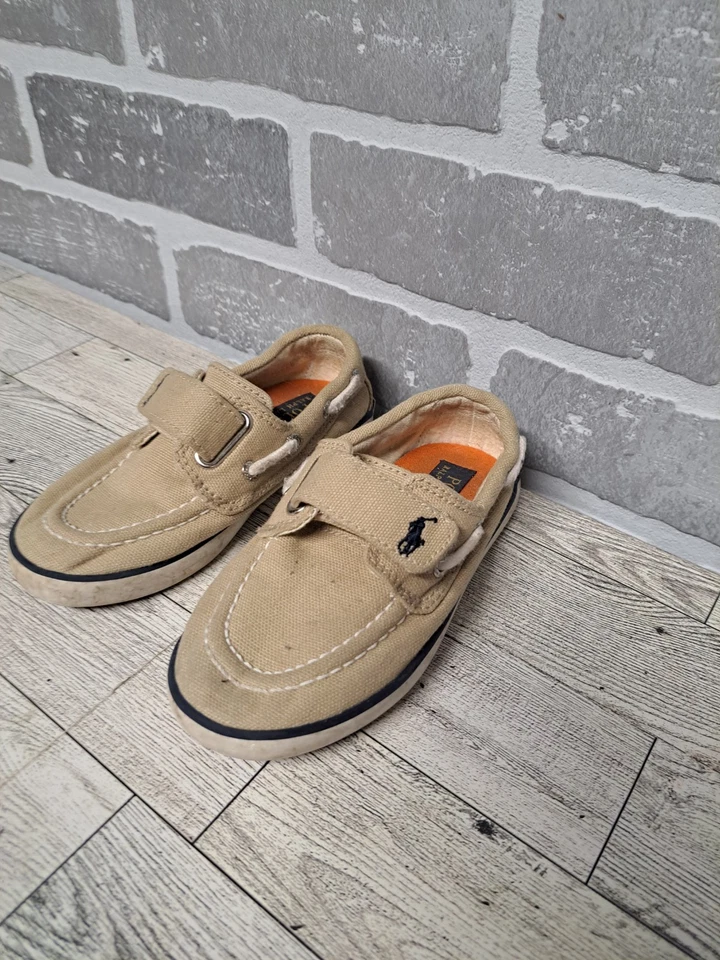 Polo Ralph Lauren ребенка ясельного возраста мальчика лодка желтовато-коричневый туфли размер 8 - Изображение 3 из 4