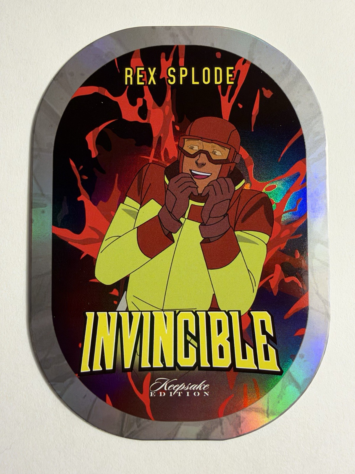 2026 Invincible Keepsake Rex Splode #153 Silver Holo Oval Die-Cut