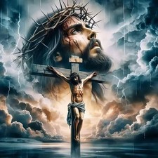 Jesus Cross Diamond Art Kits for Adults Beginners,5D Diamond Painting Kits Re...