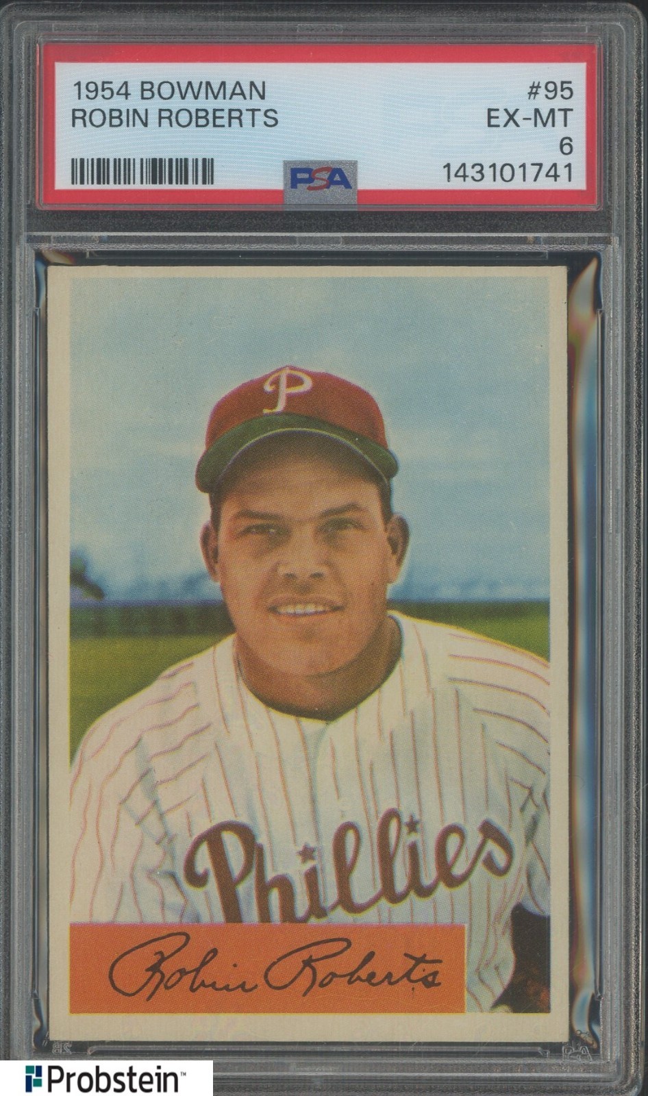 1954 Bowman Robin Roberts Philadelphia Phillies HOF #95 PSA 6