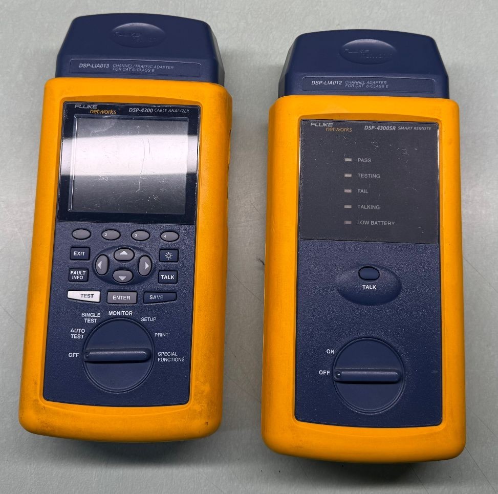 Fluke Networks DSP-4300 Cable Analyzer Smart Remote Fiber Optic Test Kit