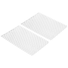 7.87" L x 11.81" W Perforated Metal Sheets, 2pcs 20Ga 3/8" Hole Aluminum Alloy