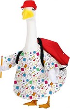 Back to School Porch Goose Outfits,4 Pcs/Set Yard Goose Statue Clothes for 23...