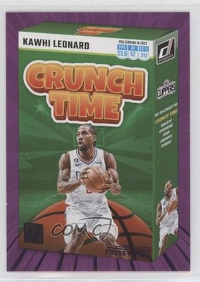 2023-24 Panini Donruss Crunch Time Purple Press Proof Kawhi Leonard #8 3m8