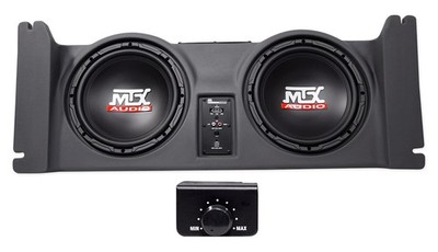Dual 10'' Powered MTX Subwoofers+Sealed Sub Enclosure For 97-06 Jeep Wrangler TJ