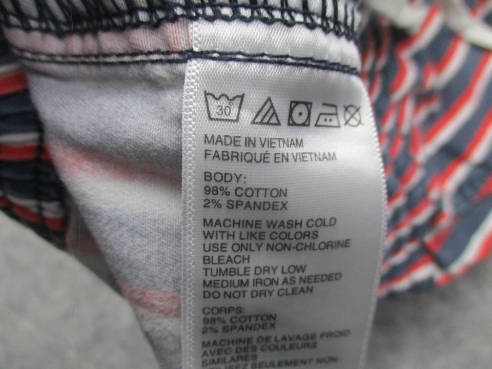 Pantalones Cortos Urban Outfitters Para Hombre Medianos Rojo Blanco Azul Rayas Pierna Elástica Adulto 5" Foto 4 de 4