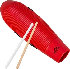 Guiro Instrument 3.9"x13" Fish Shaped Latin Percussion Instrument with 2 Scraper