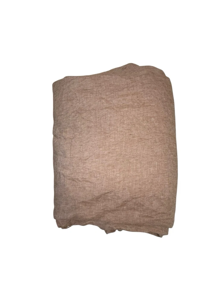 Европейский льняной лен West Elm KING/CAL. Пододеяльник KING из терракоты меланжа осень б/у - Изображение 2 из 4